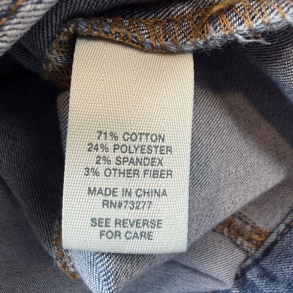 Mudd Girls Distressed Blue Denim Button Up Jacket, 10 - Picture 8 of 9